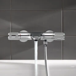 Grohe Thermostatische Badkraan Precision Feel Chroom 15 Cm 6 Grohe Thermostatische Badkraan Precision Feel Chroom 15 Cm -Badkamer Winkel 123 100