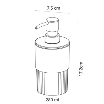 Sealskin Zeepdispenser Brave Staand Donkerroze 12 Sealskin Zeepdispenser Brave Staand Donkerroze - Afbeelding 12
