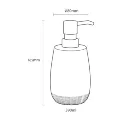 Sealskin Zeepdispenser Braid Lichtgrijs -Badkamer Winkel 123 1085