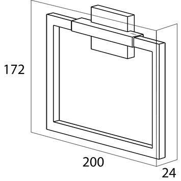 Tiger Zenna Handdoekring Chroom/wenge 5 Tiger Zenna Handdoekring Chroom/wenge - Afbeelding 5