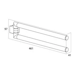 Tiger Handdoekrek Nomad Met Draaibare Armen Zwart -Badkamer Winkel 123 1312