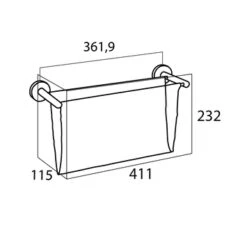 Tiger Magazine Houder Boston RVS Glans 7 Tiger Magazine Houder Boston RVS Glans -Badkamer Winkel 123 1334