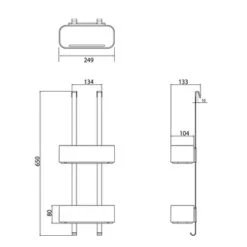 Tiger Doucherek Ophangbaar 2-store 25cm Zwart 13 Tiger Doucherek Ophangbaar 2-store 25cm Zwart -Badkamer Winkel 123 1375