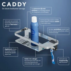 Tiger Douchemand Met Haak Caddy Chroom -Badkamer Winkel 123 1383