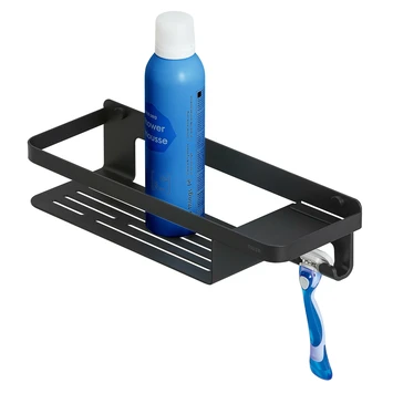 Tiger Douchemand Met Haak Caddy Zwart 1 Tiger Douchemand Met Haak Caddy Zwart