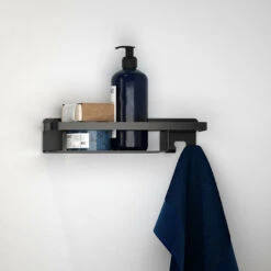 Tiger Douchemand Met Haak Caddy Zwart 14 Tiger Douchemand Met Haak Caddy Zwart -Badkamer Winkel 123 1390