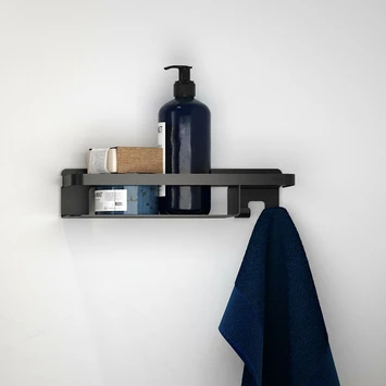 Tiger Douchemand Met Haak Caddy Zwart 6 Tiger Douchemand Met Haak Caddy Zwart - Afbeelding 6