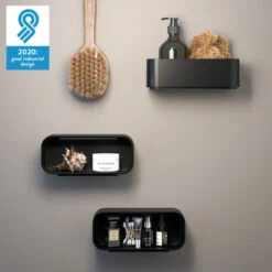 Tiger Wandrek/douchemand 2-store 25cm Zwart 25 Tiger Wandrek/douchemand 2-store 25cm Zwart -Badkamer Winkel 123 1404