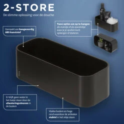 Tiger Wandrek/douchemand 2-store 25cm Zwart 28 Tiger Wandrek/douchemand 2-store 25cm Zwart -Badkamer Winkel 123 1407
