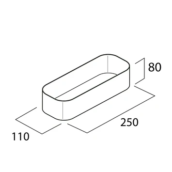 Tiger Wandrek/douchemand 2-store 25cm Zwart 15 Tiger Wandrek/douchemand 2-store 25cm Zwart - Afbeelding 15