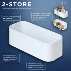 Tiger Wandrek/douchemand 2-store 25cm Wit -Badkamer Winkel 123 1432