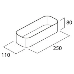 Tiger Wandrek/douchemand 2-store 25cm Wit -Badkamer Winkel 123 1433