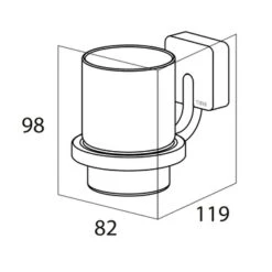 Tiger Bekerhouder Impuls Hangend Met Beker RVS -Badkamer Winkel 123 1444