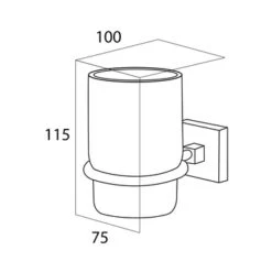 Tiger Bekerhouder Melbourne Hangend Met Beker Chroom 9 Tiger Bekerhouder Melbourne Hangend Met Beker Chroom -Badkamer Winkel 123 1507