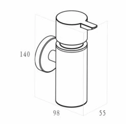 Marho Zeepdispenser Luxor Zwart -Badkamer Winkel 123 1623
