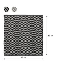 Sealskin Badmat Trellis 60x60cm Zwart -Badkamer Winkel 123 1685