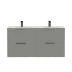 Tiger Badkamermeubel Studio 120cm Matgrijs/wit Met Profielgrepen