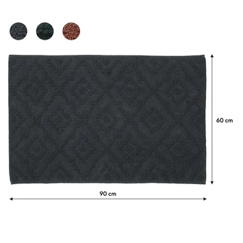 Sealskin Badmat Aztec 60x90cm Donkergrijs 9 Sealskin Badmat Aztec 60x90cm Donkergrijs - Afbeelding 9