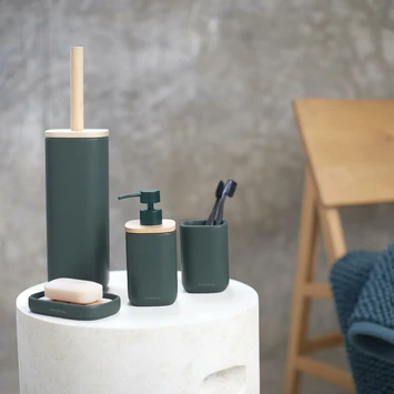 Sealskin Badmat Delhi 60x60cm Donkergroen 5 Sealskin Badmat Delhi 60x60cm Donkergroen - Afbeelding 5