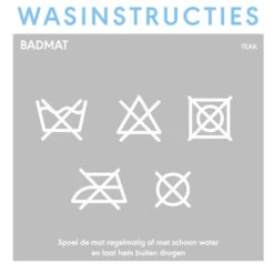 Sealskin Badmat Woodblock Teak 90x52 Cm -Badkamer Winkel 123 1870