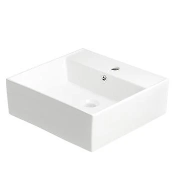 Atlantic Wastafel Jace Vierkant Wit 46x46x15 Cm 2 Atlantic Wastafel Jace Vierkant Wit 46x46x15 Cm - Afbeelding 2