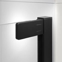 Sealskin Inc. Tweedelige Hoekinstap 100x100x200 Cm, 8 Mm Helder Veiligheidsglas Met Antikalklaag Mat Zwart -Badkamer Winkel 123 2219