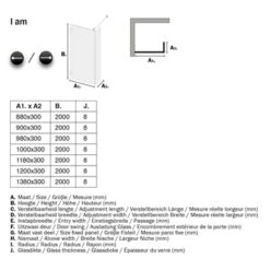 Sealskin Inloopdouche I AM A1 100x200 Cm RVS 11 Sealskin Inloopdouche I AM A1 100x200 Cm RVS -Badkamer Winkel 123 2232