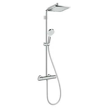 Hansgrohe Regendoucheset Met Thermostatische Douchekraan Crometta E240 Varia 1 Hansgrohe Regendoucheset Met Thermostatische Douchekraan Crometta E240 Varia