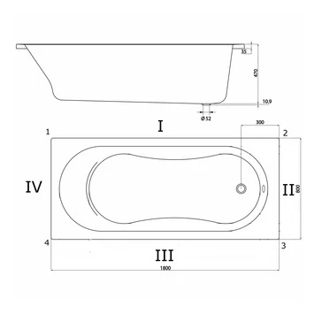 Sealskin Douchebad Optimo Acryl 80x180x48 Cm 2 Sealskin Douchebad Optimo Acryl 80x180x48 Cm - Afbeelding 2