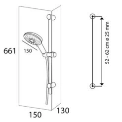 Tiger Doucheset Splash Termini Met Glijstang 6 Douchestanden -Badkamer Winkel 123 2498