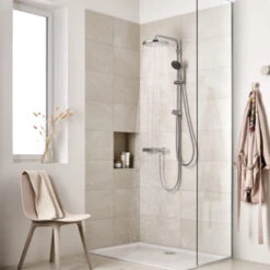 Grohe Douchesysteem Vitalio Start 250 Rond Met Omstelling Chroom -Badkamer Winkel 123 2531