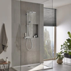 Grohe Douchesysteem Vitalio Joy 310 Cooltouch Met Thermostaatkraan QuickFix Chroom 12 Grohe Douchesysteem Vitalio Joy 310 Cooltouch Met Thermostaatkraan QuickFix Chroom -Badkamer Winkel 123 2587