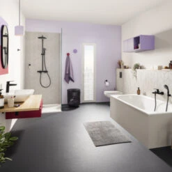 Grohe Douchesysteem Vitalio Start 250 Rond Met Thermostaatkraan QuickFix Mat Zwart 18 Grohe Douchesysteem Vitalio Start 250 Rond Met Thermostaatkraan QuickFix Mat Zwart -Badkamer Winkel 123 2596