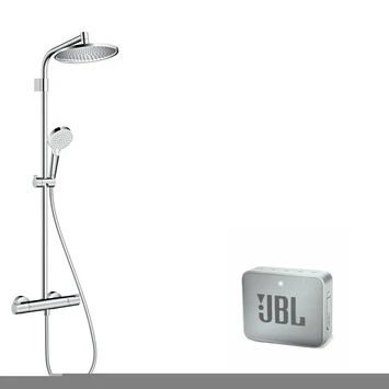 Hansgrohe Regendouche Crometta S240 Met Thermostatische Kraan Incl. Gratis JBL Speaker 1 Hansgrohe Regendouche Crometta S240 Met Thermostatische Kraan Incl. Gratis JBL Speaker