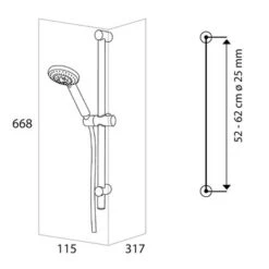 Tiger Splash Doucheset Alicante Waterbesparend Chroom -Badkamer Winkel 123 2635