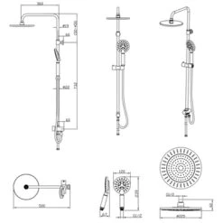 Tiger Regendoucheset Akcent Zwart -Badkamer Winkel 123 2647