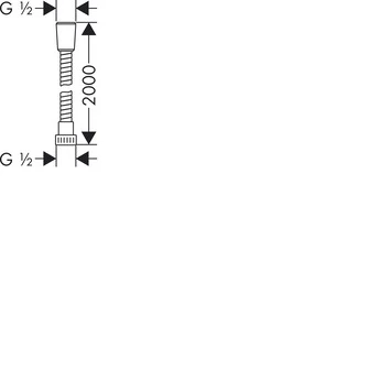 Hansgrohe Doucheslang Metaflex Chroom 200 Cm 2 Hansgrohe Doucheslang Metaflex Chroom 200 Cm - Afbeelding 2