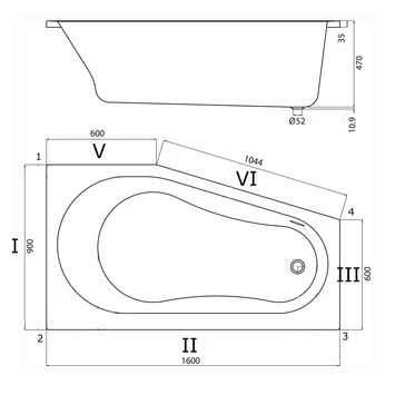 Sealskin Bad Optimo Compact Rechts Acryl 90x160x48 Cm 2 Sealskin Bad Optimo Compact Rechts Acryl 90x160x48 Cm - Afbeelding 2