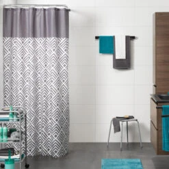 Sealskin Douchegordijn Angoli Grijs 180x200 Cm -Badkamer Winkel 123 2826
