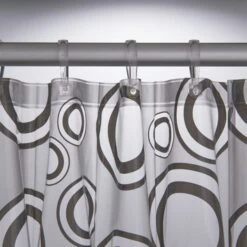 Sealskin Douchegordijn Circolo Grijs 180x200 Cm -Badkamer Winkel 123 2838