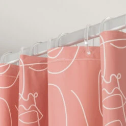 Sealskin Douchegordijn Mind 180x200cm D.roze/wit -Badkamer Winkel 123 2869