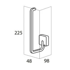 Tiger Reserverolhouder Impuls Hangend RVS -Badkamer Winkel 123 2916