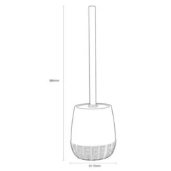 Sealskin Toiletborstel Met Houder Braid Lichtgrijs -Badkamer Winkel 123 2945