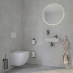 Marho Handdoekhaak Luxor Groot Gun Metal 8 Marho Handdoekhaak Luxor Groot Gun Metal -Badkamer Winkel 123 2954