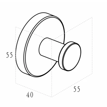 Marho Handdoekhaak Luxor Groot Gun Metal 4 Marho Handdoekhaak Luxor Groot Gun Metal - Afbeelding 4