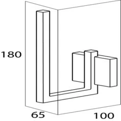Tiger Reserverolhouder Zenna Hangend Chroom/Wengé -Badkamer Winkel 123 2963