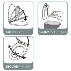 Tiger WC Bril Amadora Grijs Kunststof Met Softclose -Badkamer Winkel 123 2972