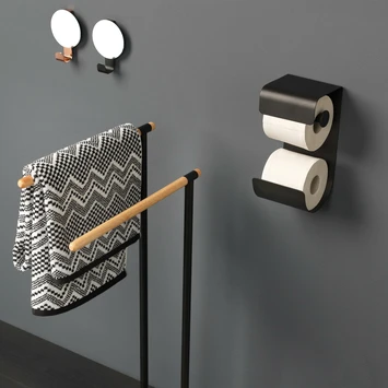 Sealskin WC-rolhouder Brix Metaal Zwart 8 Sealskin WC-rolhouder Brix Metaal Zwart - Afbeelding 8