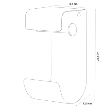 Sealskin WC-rolhouder Brix Metaal Zwart 9 Sealskin WC-rolhouder Brix Metaal Zwart - Afbeelding 9