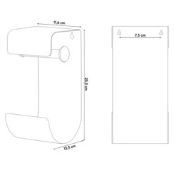 Sealskin WC-rolhouder Brix Metaal Zwart 22 Sealskin WC-rolhouder Brix Metaal Zwart -Badkamer Winkel 123 2994
